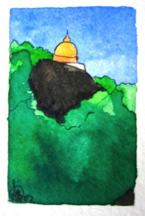Temple on Hill,
2"x3", Watercolour
SOLD Temple on Hill,
2"x3", Watercolour
SOLD